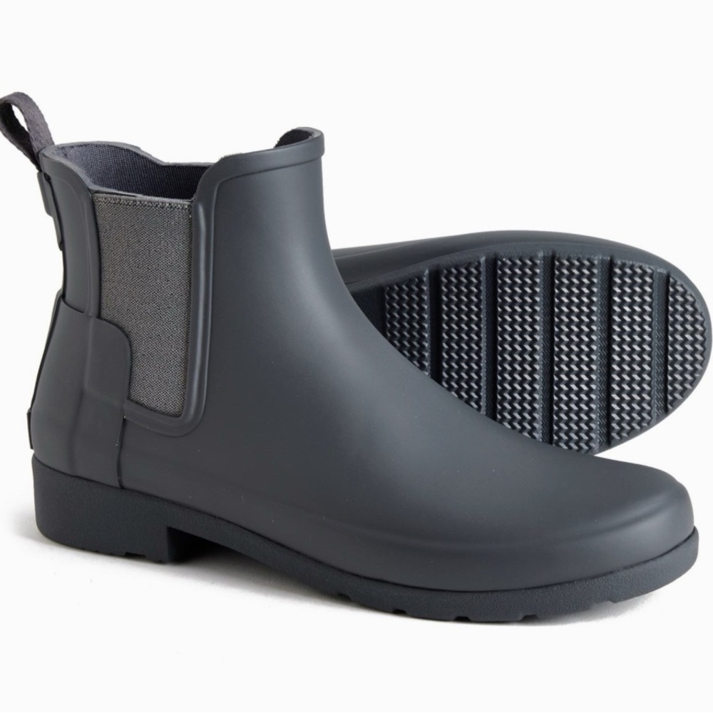 Hunter Black  Rain Boots Ankle Height Waterproof